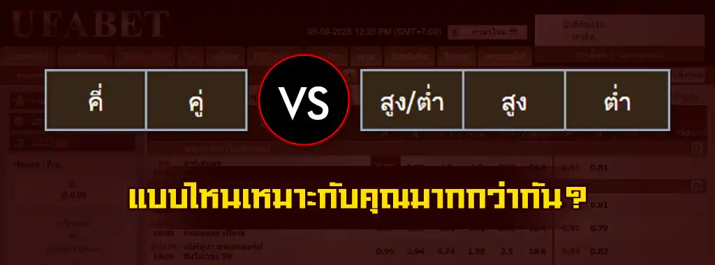 แทงบอลคู่คี่ vs แทงบอลสูงต่ำ