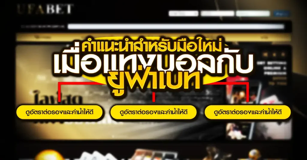 คำแนะนำสำหรับมือใหม่ เมื่อแทงบอลกับ UFABET