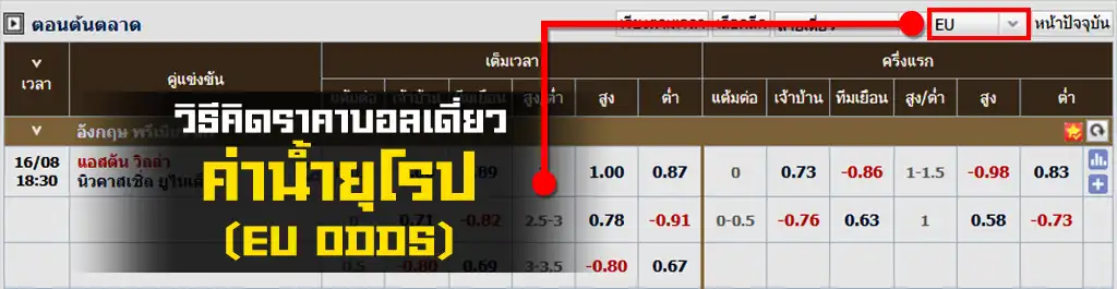 ค่าน้ำยุโรป