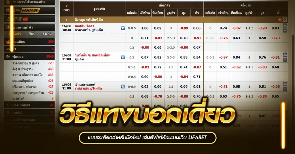 วิธีแทงบอลเดี่ยว