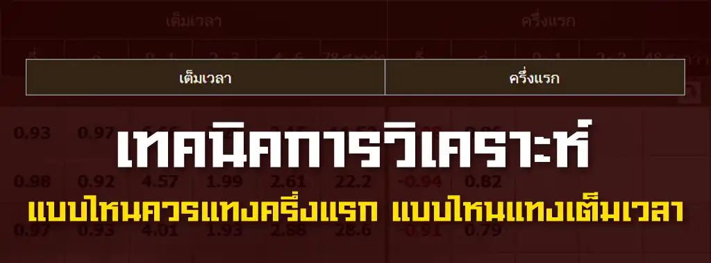 แทงบอลคู่คี่ครึ่งแรก vs เต็มเวลา